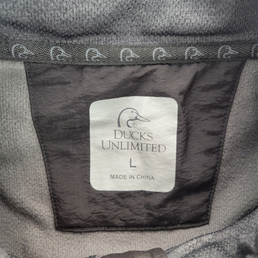 Ducks Unlimited Full Zip Vest Mens Large Grey Two Tone Performance Outdoor - Picture 2 of 9